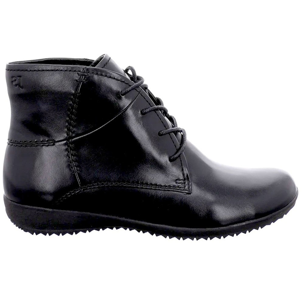 JOSEF SEIBEL NALY 09 Black (Schwarz) Leather Ankle Boots Size EU 37 US 6 6.5 NEW